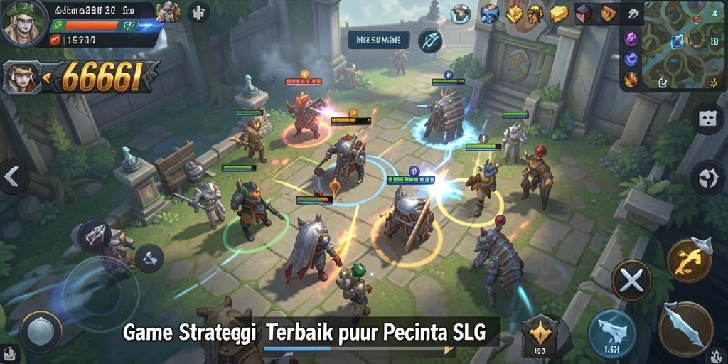Screenshot gameplay 666I menampilkan aksi pertempuran mendebarkan dalam game SLG.