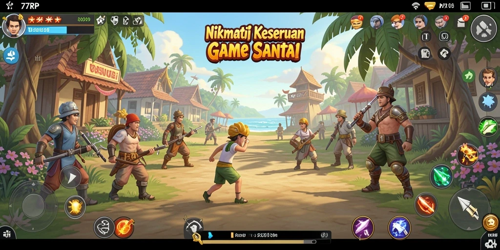 Tampilan gameplay yang menyenangkan di 77RP.