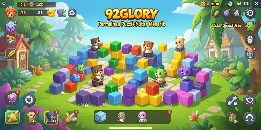 Screenshot gameplay <strong>92GLORY</strong> yang menampilkan tantangan Puzzle seru.