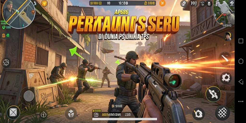 Screenshot AP686 menampilkan aksi seru dalam pertarungan TPS.