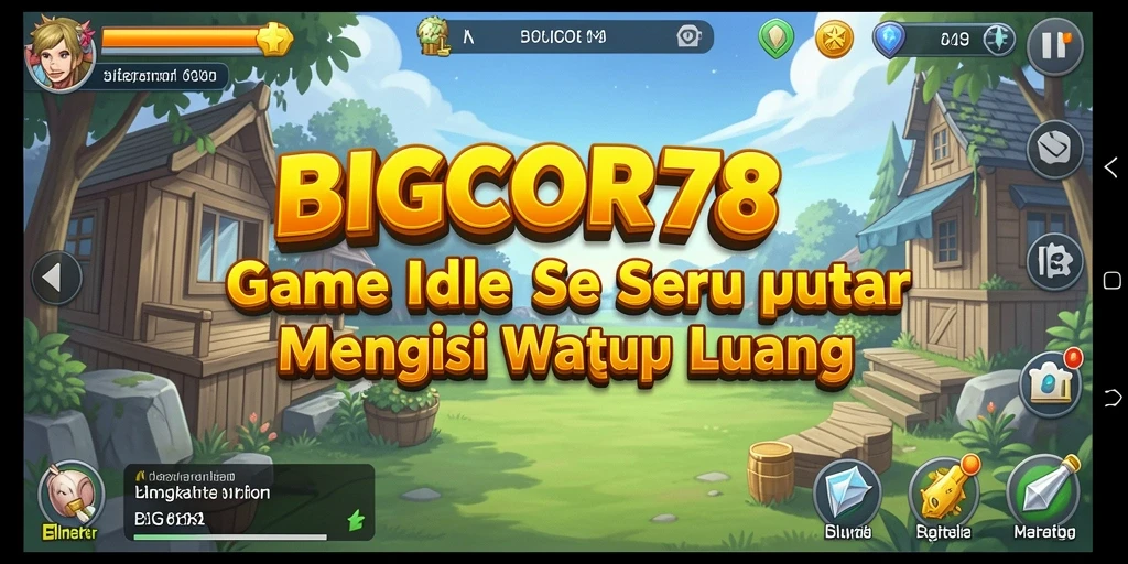 Tangkapan layar utama dari gameplay <strong>BIGCOR78</strong> yang menunjukkan elemen Idle yang menarik.