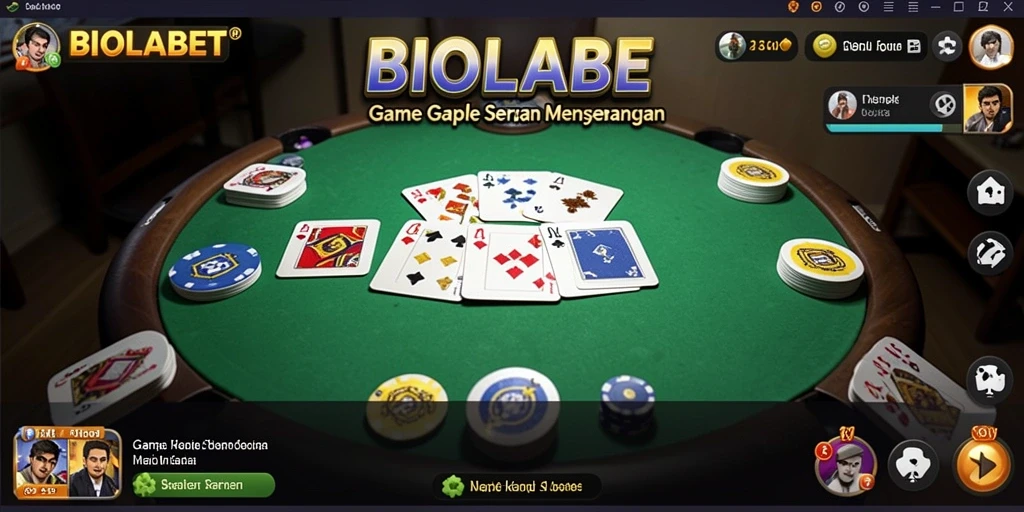Tampilan gameplay gaple yang seru dan interaktif di BIOLABET.