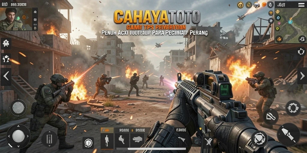 Gameplay seru CAHAYATOTO dengan karakter bertempur di medan perang.