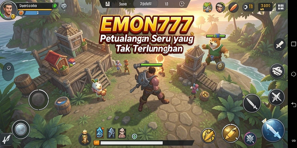 Tampilan dinamis gameplay EMON777 yang menggugah semangat petualangan.