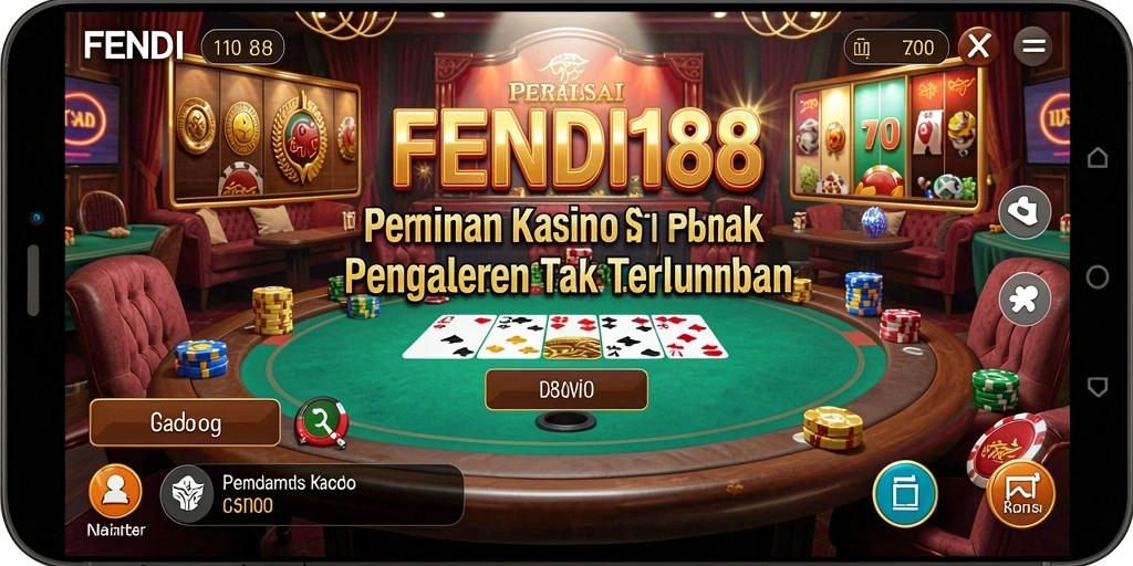 Screenshot gameplay <strong>FENDI188</strong> yang menampilkan suasana kasino yang mendebarkan.