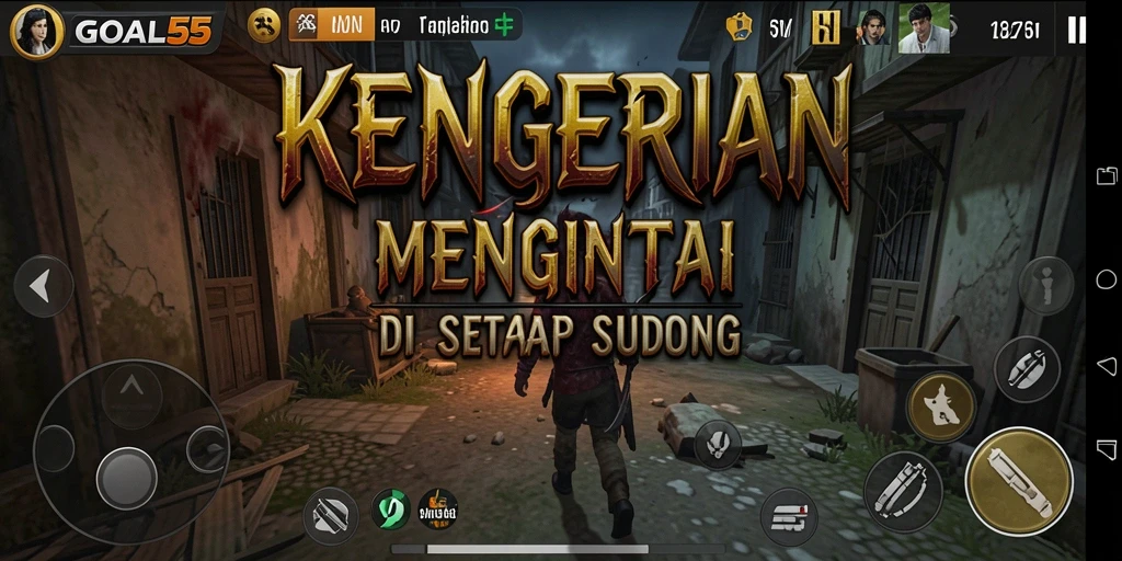 Tangkapan layar dari gameplay menegangkan di GOAL55.