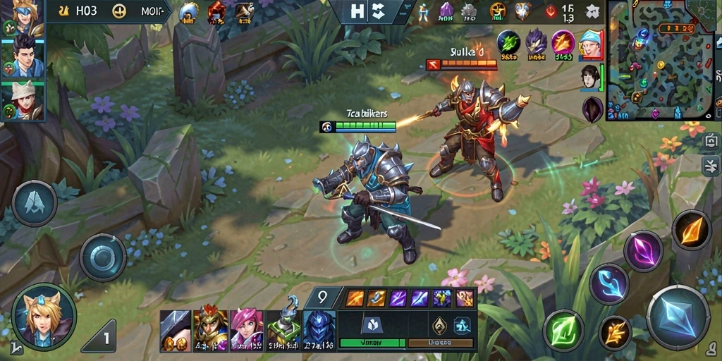 Gameplay H03 yang mendebarkan di arena pertempuran MOBA.