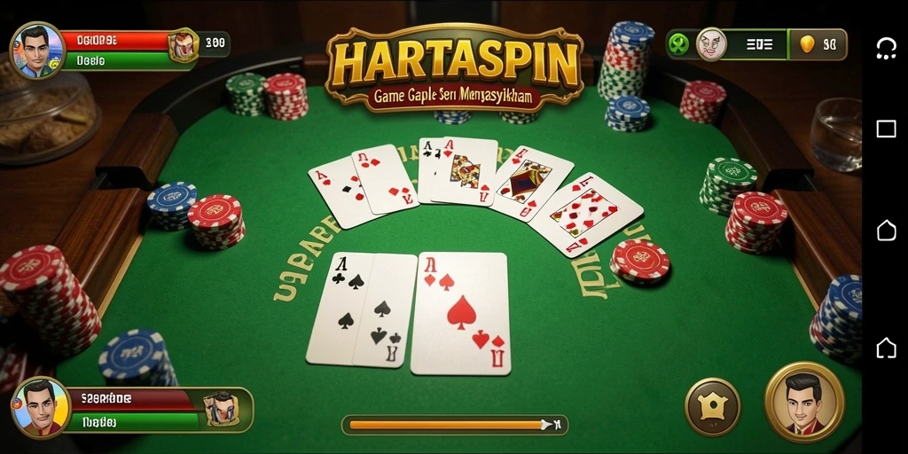 Tampilan gameplay HARTASPIN yang memukau dan seru.