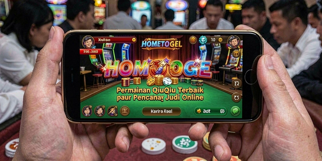 Tampilan gameplay seru dari HOMETOGEL saat memainkan QiuQiu.