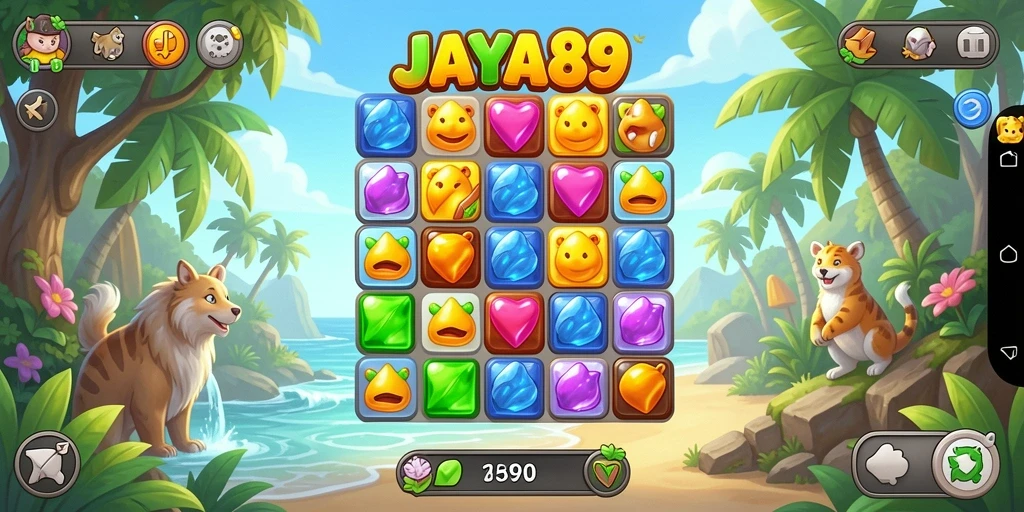 Screenshot gameplay JAYA89 yang menunjukkan keseruan mencocokkan objek.