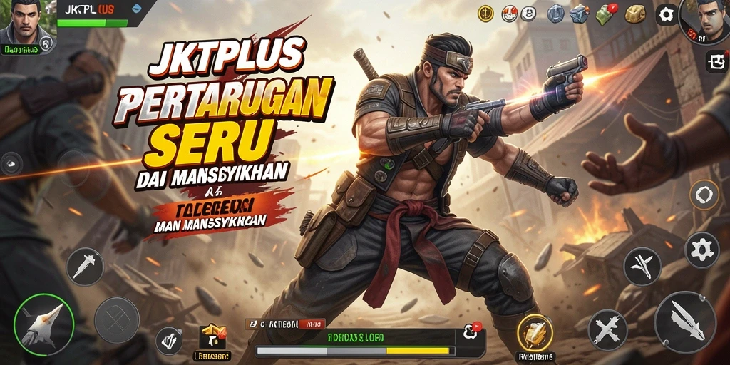 Screenshot gameplay JKTPLUS yang mendebarkan dengan aksi menantang.