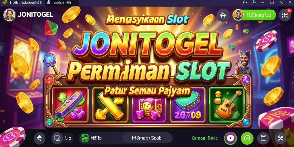 Tampilan gameplay JONITOGEL menunjukkan keseruan dan variasi permainan slot.
