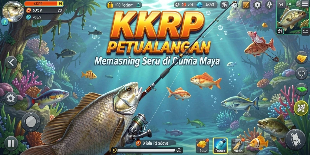 Screenshot KKRP menampilkan aksi memancing yang seru dan grafis mengagumkan.