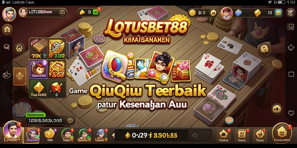 Screenshot utama LOTUSBET88 menampilkan gameplay seru QiuQiu.
