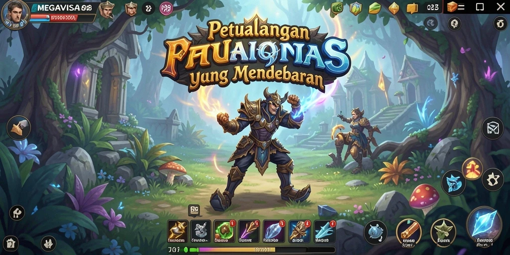Tampilan gameplay menarik di dunia fantasi MEGAVISA88.