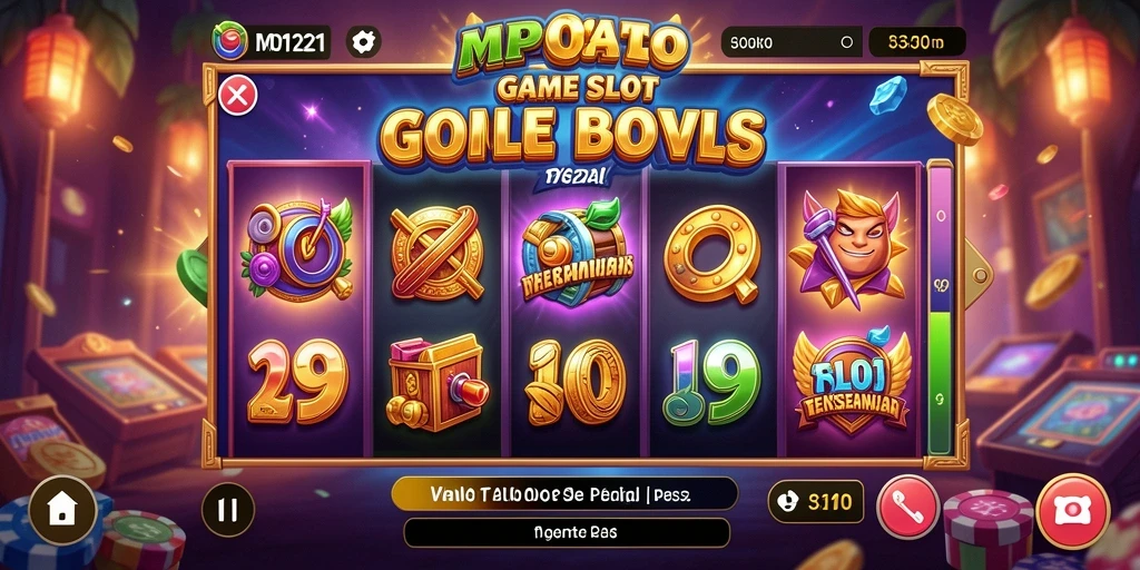 Tampilan gameplay slot MPO1221 yang menarik dan penuh warna.