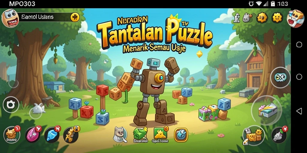 Screenshot MPO303 menampilkan gameplay Puzzle yang seru dan menantang.