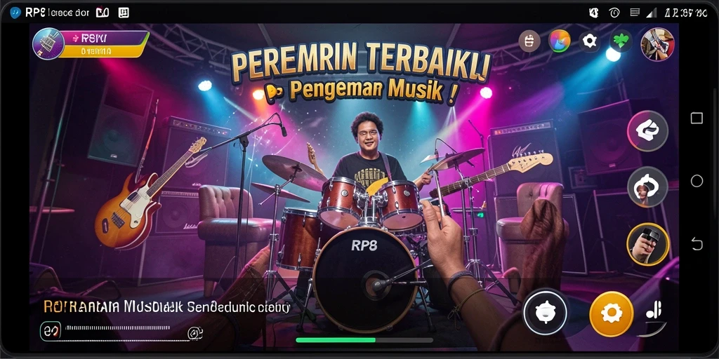 Tampilan gameplay RP8 yang menarik dengan musik dan interaksi seru.