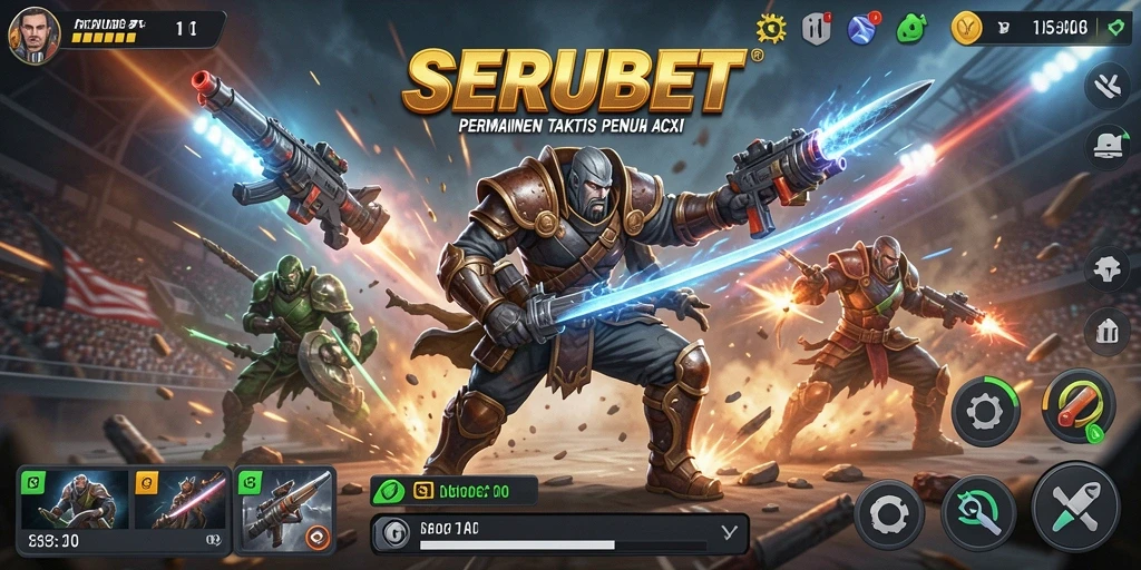 Tampilan gameplay SERUBET yang intens dan mendebarkan.