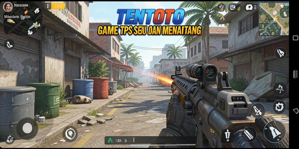 Tampilan gameplay TENTOTO dengan aksi pertarungan seru dan strategi.