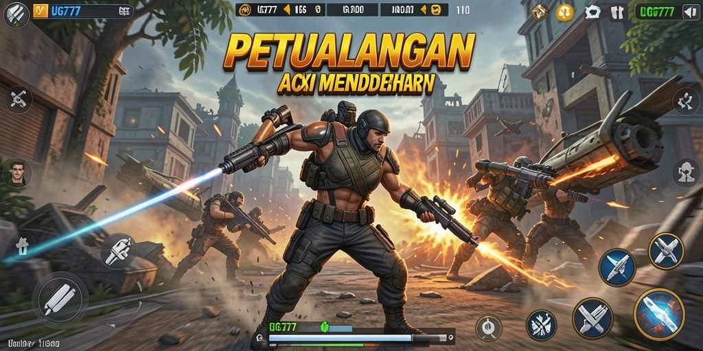 Tampilan gameplay seru dengan aksi yang mendebarkan.