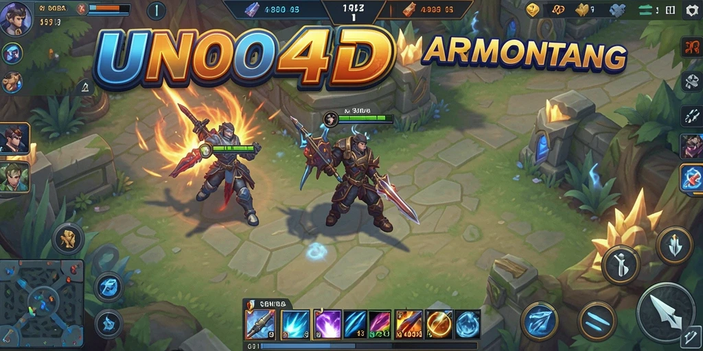 Screenshot gameplay UNO4D dengan aksi pertempuran seru.